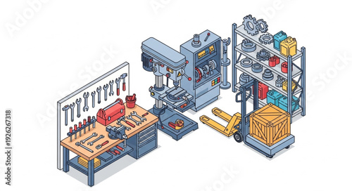Industrial Factory Production Line Machinery.