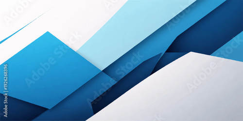 Abstract blue and white 3d vector illustration featuring a blank paper curl on a light pattern background for business presentation banner templates or office card backdrop design