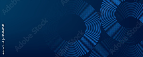 Flowing dark blue curve shape with soft gradient vector abstract background, relaxing and tranquil art, can illustrate health medical or sound of music