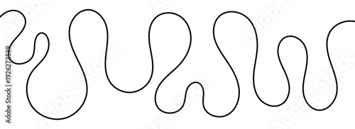 Black wiggly curved line cable.