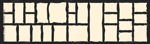 White restangle frames with place for text on black background.