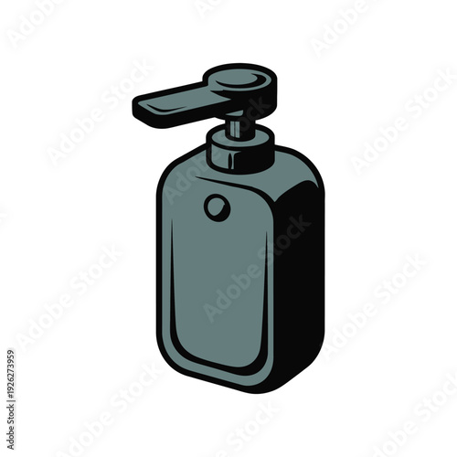 Dark soap dispenser shows liquid product pump.