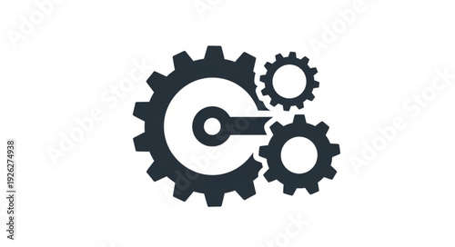 Mechanical gears illustration representing industry and technology concepts in motion.