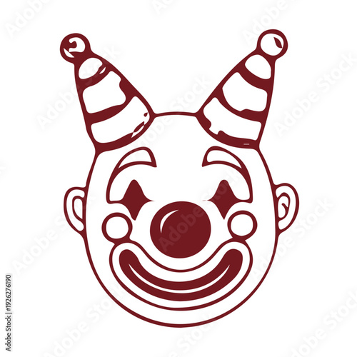 Vintage Clown Face Icon