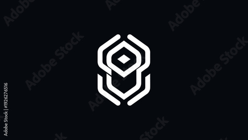 Abstract Geometric Logo Design Minimalist Symbol.