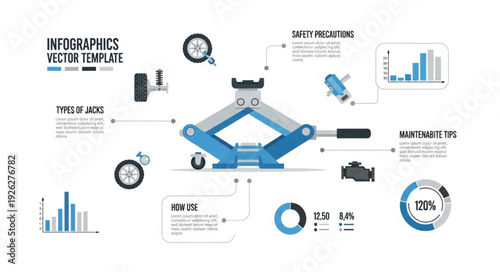 Infographic Template with Charts and Graphs.