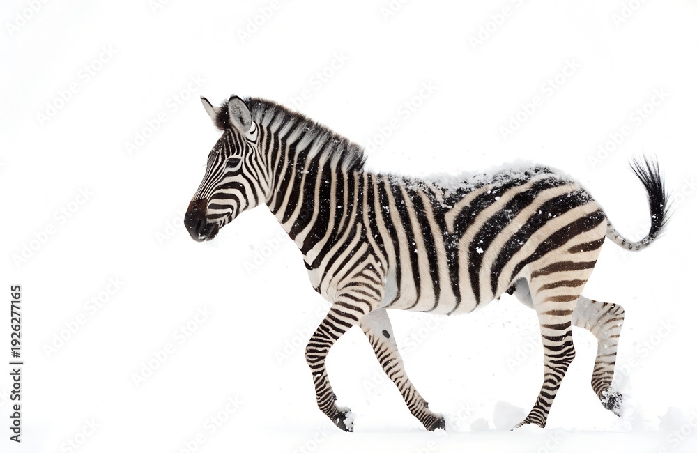 Fototapeta premium zebra isolated on white