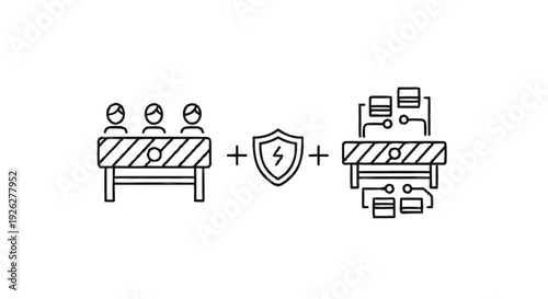 Business Security and Technology Integration Concept.