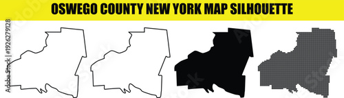oswego county new york map silhouette new york maps oswego county map usa county map black and white vector
