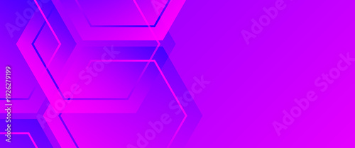 Vibrant purple and pink abstract vector background with layered hexagonal outlines and smooth gradients, creating a futuristic geometric tech-inspired design. minimalist, eps 10