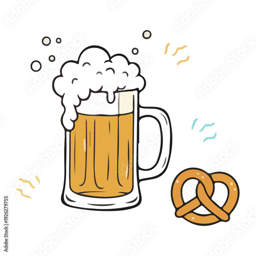 Beer Mug and Pretzel Icon