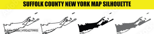 suffolk county new york map silhouette new york maps suffolk county map usa county map black and white vector