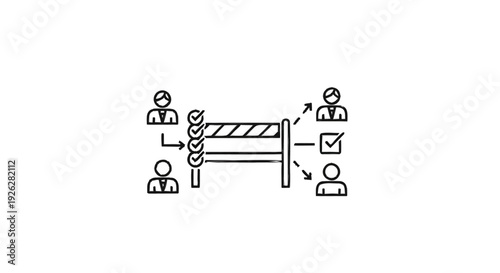 Business process overcoming obstacles and achieving goals.