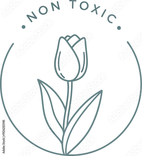 Minimalist line art logo design for organic cosmetics featuring a cream jar and leaf.