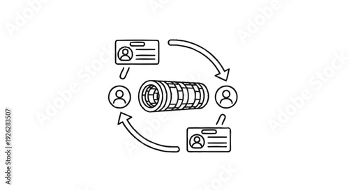 Business Transaction and Identity Exchange Concept.