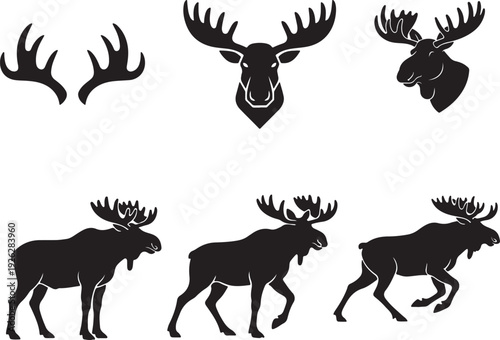 Moose silhouette vector