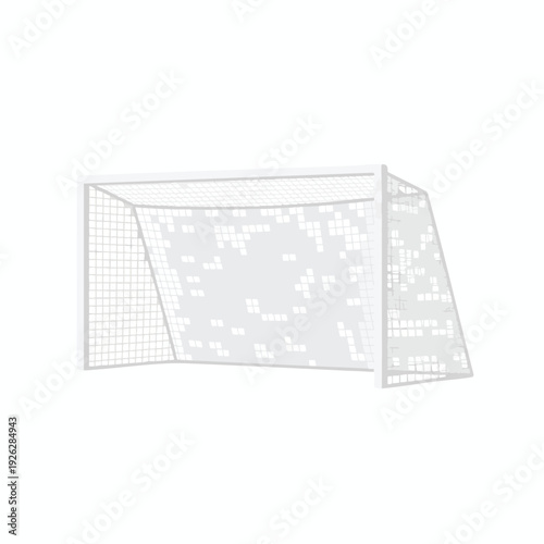 Empty Soccer Goal Post on a Bright Outdoor Field for Sports and Recreation