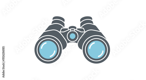 Binoculars illustration vector design on white background copy space available