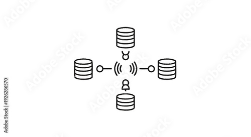 Centralized database network with wireless connections and security.