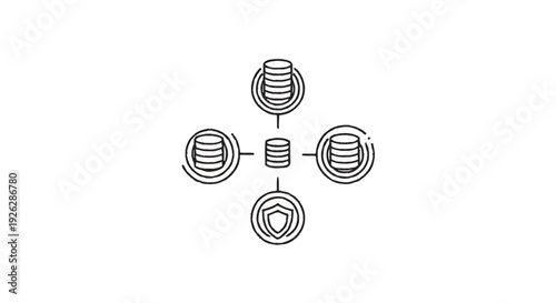 Centralized Database System with Security Shield and Data Stacks.