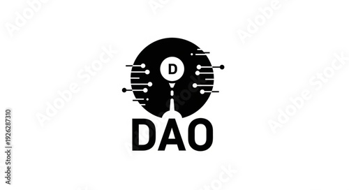 DAO Logo Design - Decentralized Autonomous Organization Symbol.