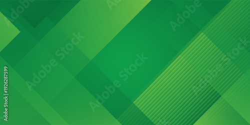 Abstract Green Geometric Background with Diagonal Stripes and Subtle Gradient Overlays. Modern Corporate Vector Design for Business Presentations, Technology Wallpapers, and Minimalist Web Headers.