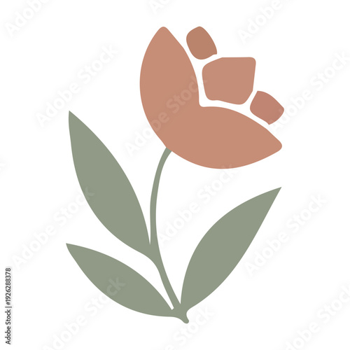 Minimalist Boho Flower Icon