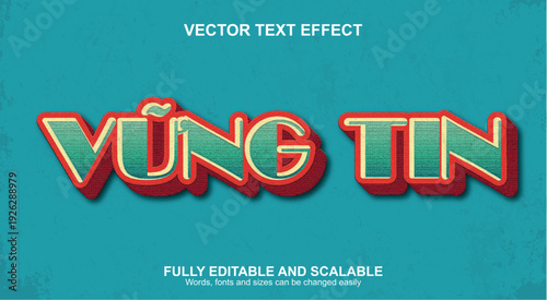 Vector text retro sign fully editable