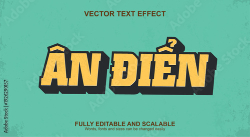 Vector text retro sign fully editable