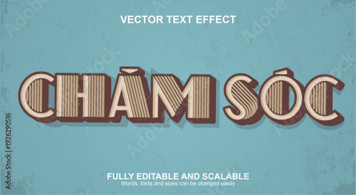 Vector text retro sign fully editable