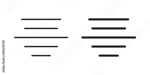 Align center icon elements. A modern flat and line icons set