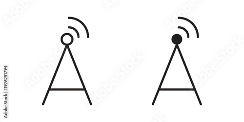 Antenna icon elements. A modern flat and line icons set