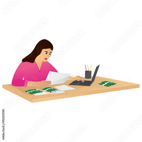 Business Accountant Illustration