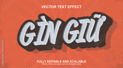 Vector text retro sign fully editable