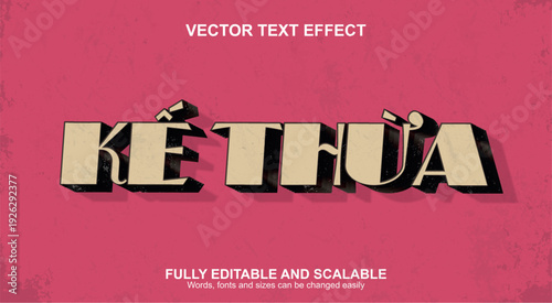 Vector text retro sign fully editable