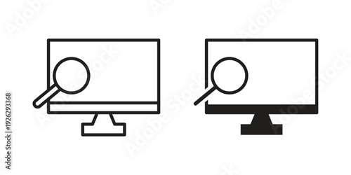 Browsing icon elements. A modern flat and line icons set