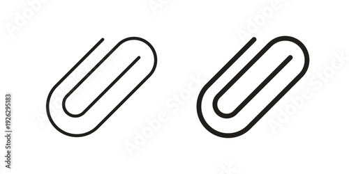 Clip icon elements. A modern flat and line icons set