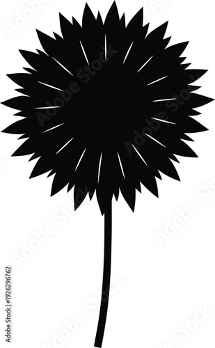 Bachelors Button silhouette vector art Illustration