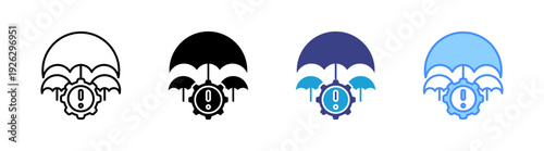 Mitigation icon set multiple style collection