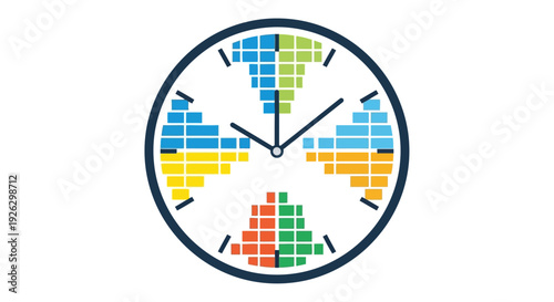 Strategic AI technology illustrating global connectivity and precise time synchronization, essential for modern business intelligence and international data flow across diverse global operations