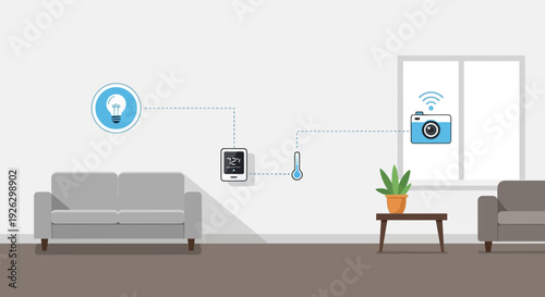 Experience the future of intelligent homes an AI technology concept illustrating interconnected smart devices for optimized comfort and security through advanced automation