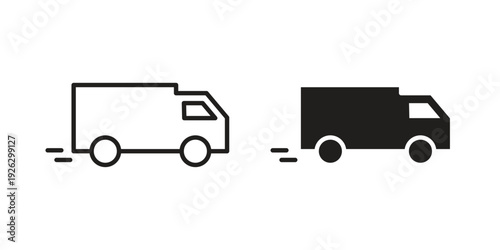 Delivery icon elements. A modern flat and line icons set