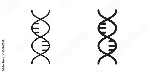 DNA icon elements. A modern flat and line icons set