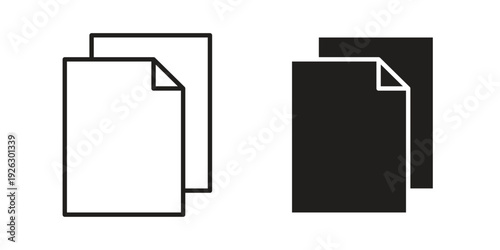 Duplicate icon elements. A modern flat and line icons set