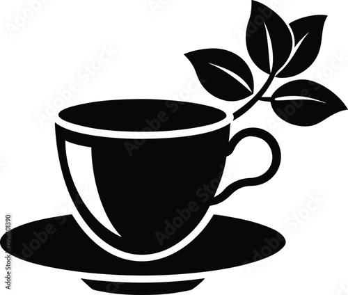 Cobaea Cup And Saucer Vine silhouette vector art Illustration