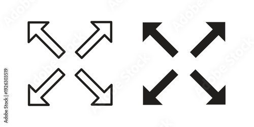 Full size icon elements. A modern flat and line icons set