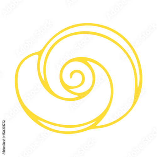 Yellow Spiral Shell Graphic