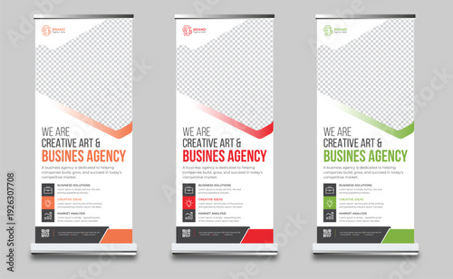 Modern Corporate Roll Up Banner Standee for Business Marketing