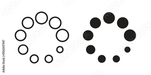 Loading icon elements. A modern flat and line icons set