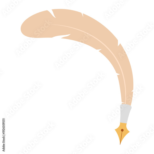 Quill Pen Icon Isolated